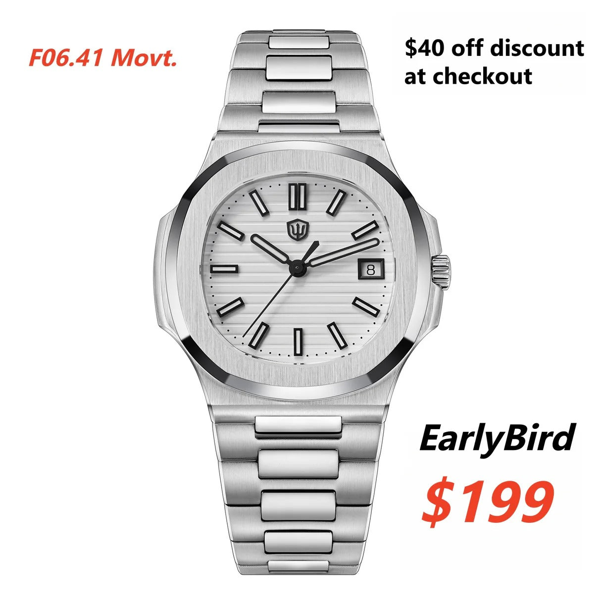 Watchdives WD0013B ETA HAQ F06.41 Men Watch – Cronos Watch Store