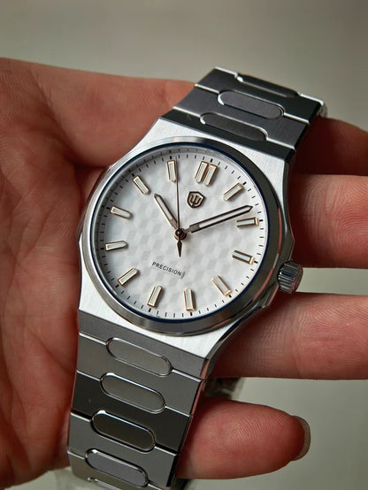 Watchdives Premier WD0016B Square-Block Faceted Dial Original Design