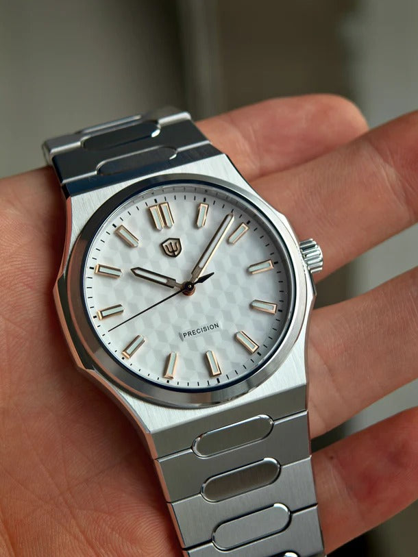 Watchdives Premier WD0016B Square-Block Faceted Dial Original Design