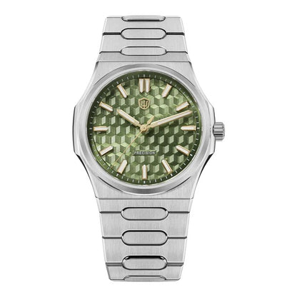 Watchdives Premier WD0016B Square-Block Faceted Dial Original Design