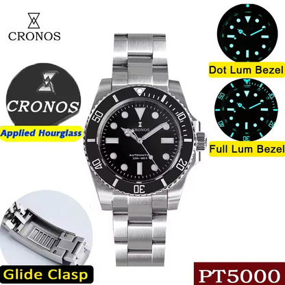 Cronos No Date PT5000 Sub Diver Watch L6005