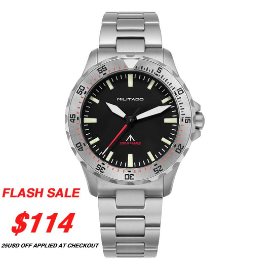Militado ML16 39mm Sapphire Quartz Field Diver Watch