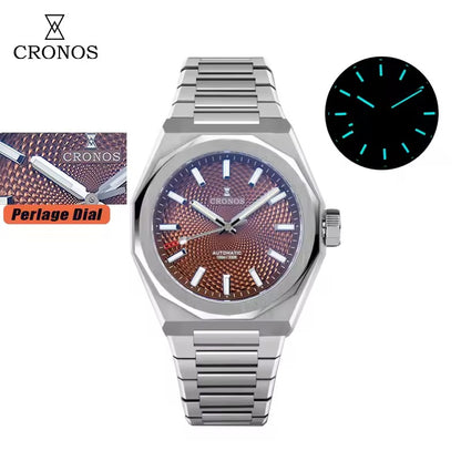 Cronos 2025 Rhombus / Perlage Dial Limited 39mm See-through Caseback L6028 V3