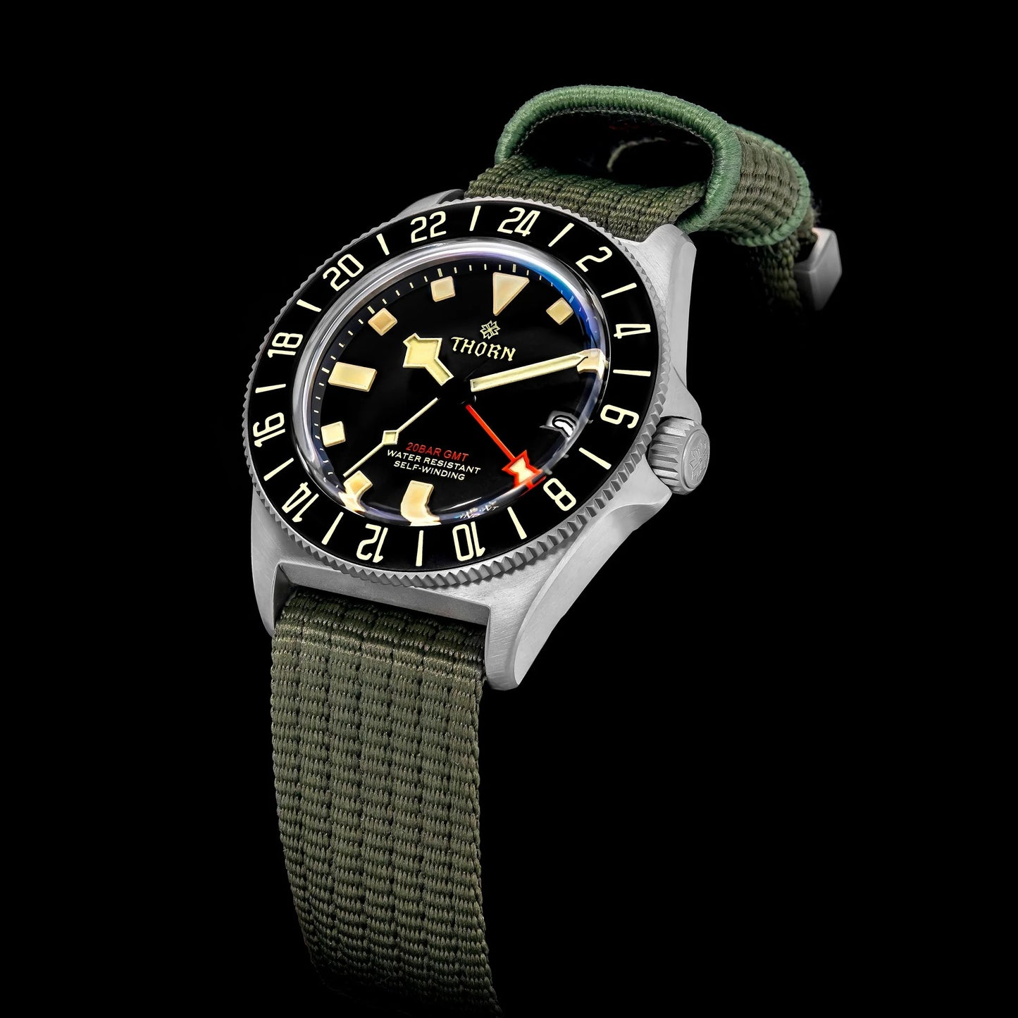 THORN 42mm NH34 GMT Automatic Dive Watch T020
