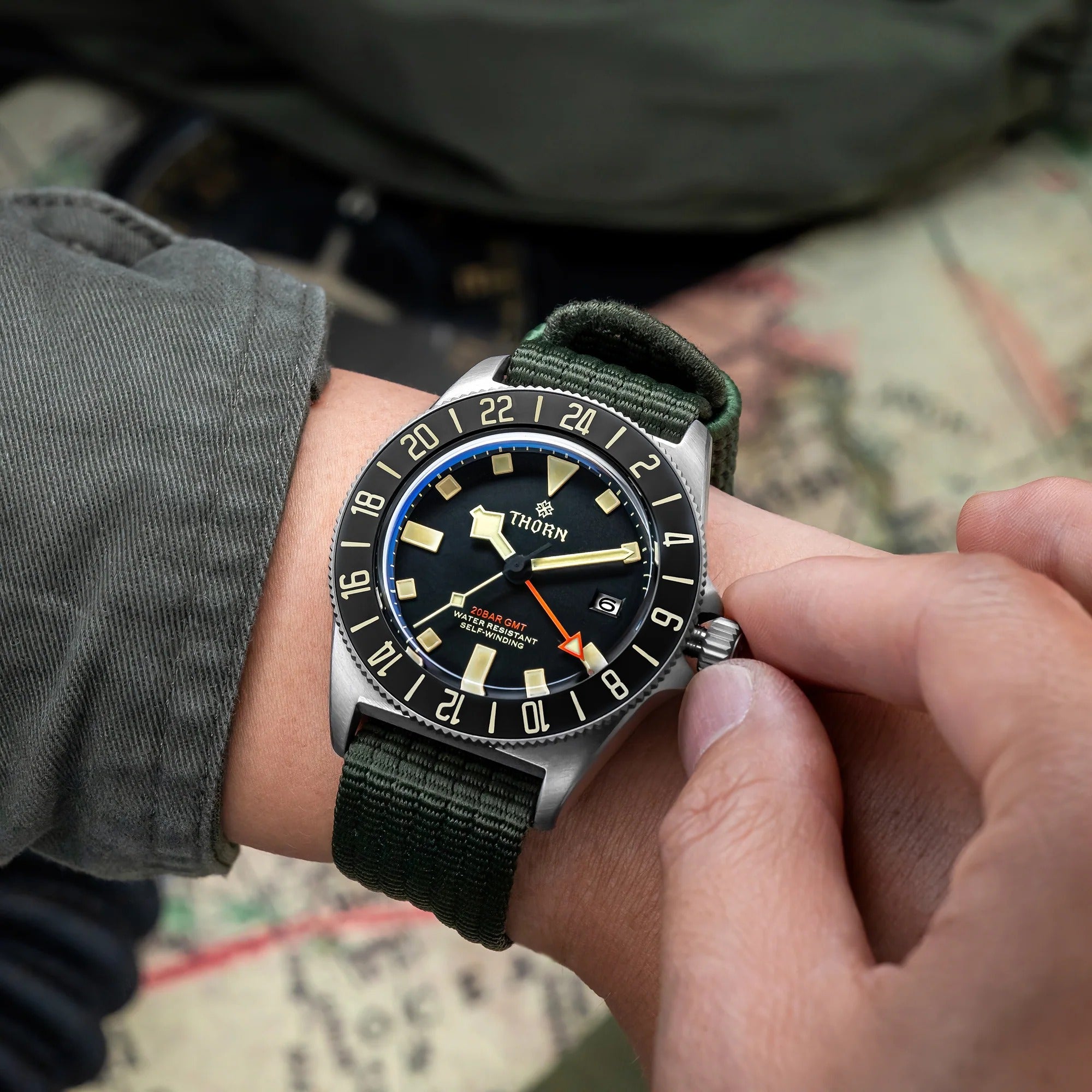 THORN 42mm NH34 GMT Automatic Dive Watch T020 – Cronos Watch Store