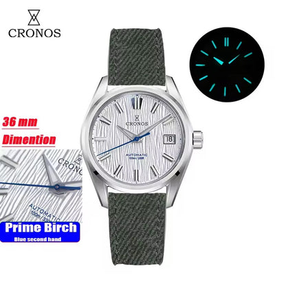 Cronos Men Watches 36mm Automatic PT5000 Miyota 9015 L6048M