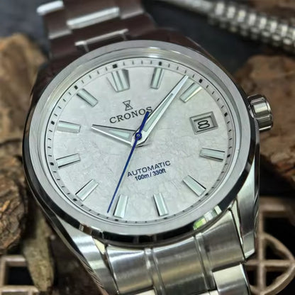 Cronos Men Watch 36mm Miyota 9015 Movement Ice Crack Dail L6049M