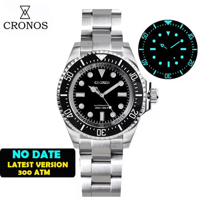 Cronos 44mm Sub Diver Watch L6009 - No Calendar