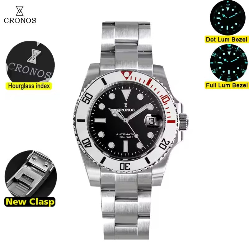 Cronos New 40mm Miyota9015 Diver Men Watches L6045