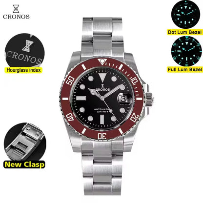 Cronos New 40mm Miyota9015 Diver Men Watches L6045