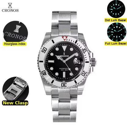 Cronos New 40mm Miyota9015 Diver Men Watches L6045