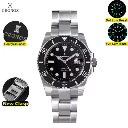 Cronos New 40mm Miyota9015 Diver Men Watches L6045