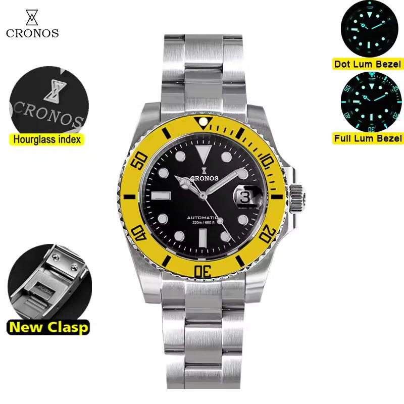 Cronos New 40mm Miyota9015 Diver Men Watches L6045