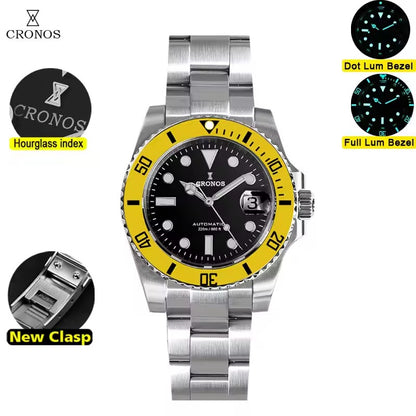 Cronos New 40mm Miyota9015 Diver Men Watches L6045