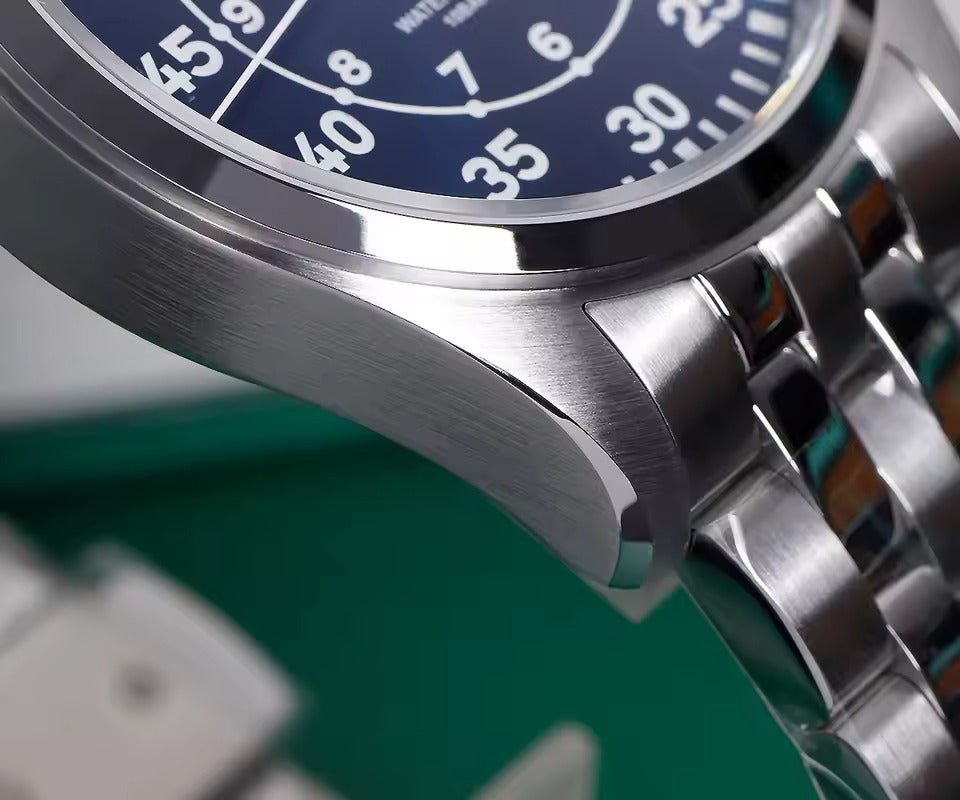 Cronos Pilot Flieger Watch 39mm VH31 Quartz Men’s Watch Stainless Steel Sapphire Crystal  L6057M