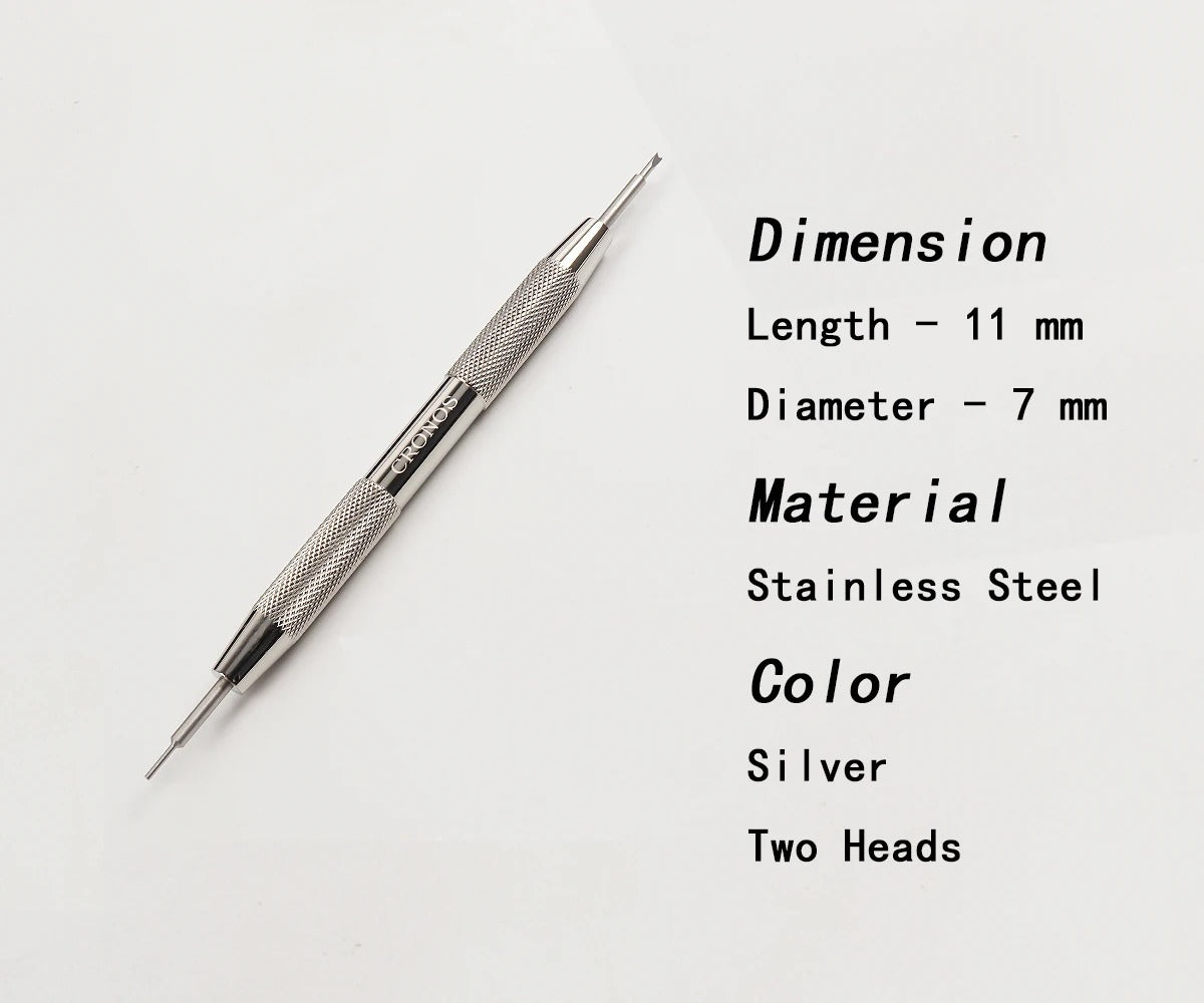 Cronos Watch Accessories Tool for Strap Remove Screw Driver Stainless Steel Two ends Multi-Functional Parts