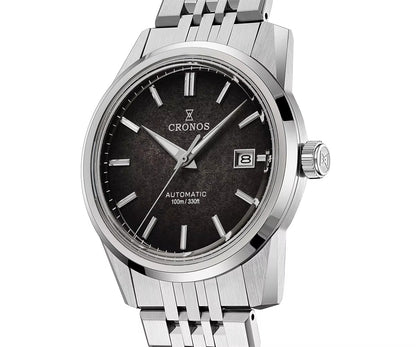 Cronos 39mm Automatic Men’s Watch Frosted Enamel Dial Miyota 9015 / Peacock SL1626 Movement H-Link Bracelet L6058