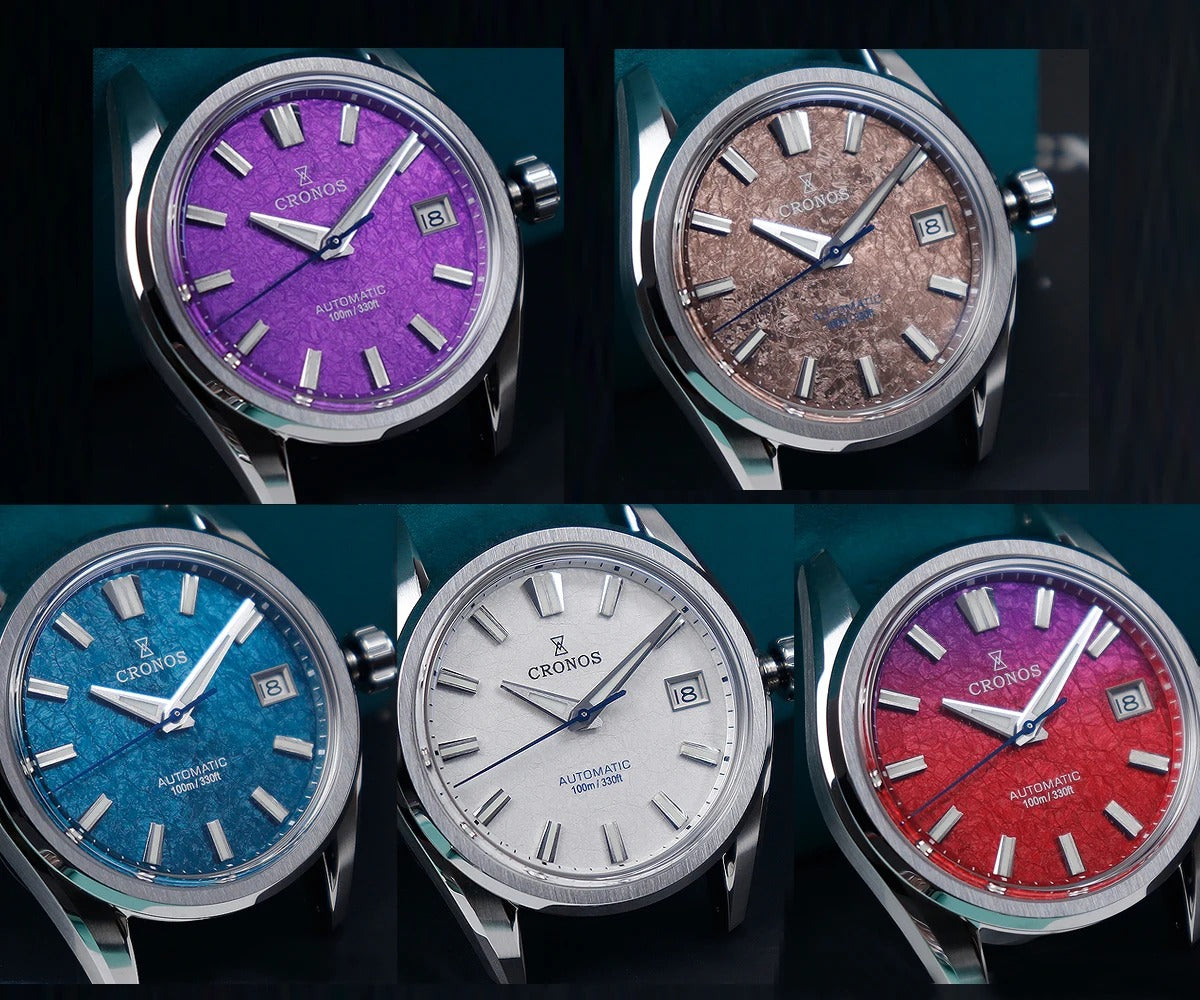 Cronos Men Watch 36mm Miyota 9015 Movement Ice Crack Dail L6049M