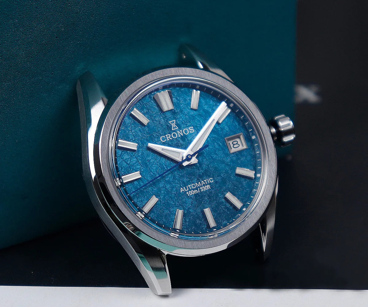 Cronos Men Watch 36mm Miyota 9015 Movement Ice Crack Dail L6049M