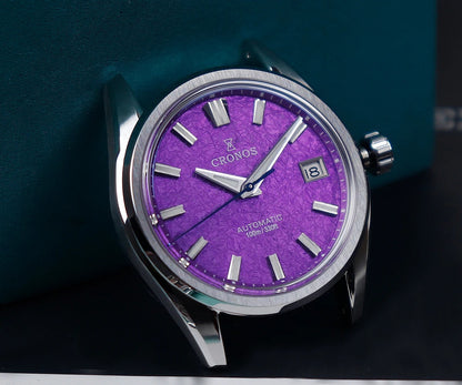 Cronos Men Watch 36mm Miyota 9015 Movement Ice Crack Dail L6049M