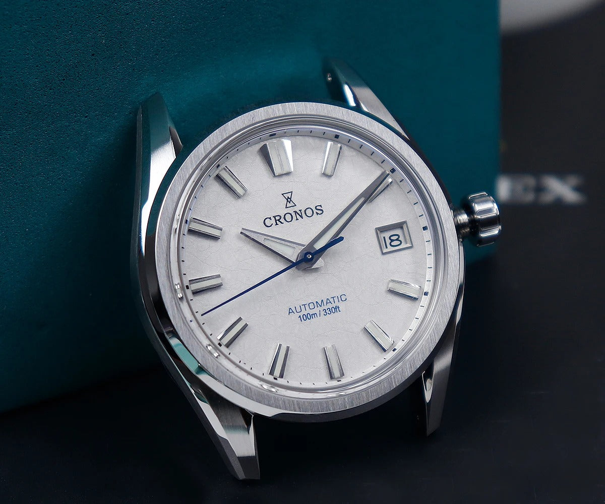 Cronos Men Watch 36mm Miyota 9015 Movement Ice Crack Dail L6049M