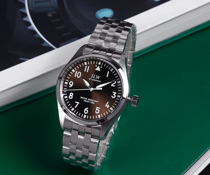 Cronos Pilot Flieger Watch 39mm VH31 Quartz Men’s Watch Stainless Steel Sapphire Crystal  L6057M