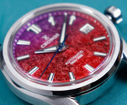 Cronos Men Watch 36mm Miyota 9015 Movement Ice Crack Dail L6049M