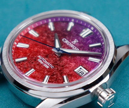 Cronos Men Watch 36mm Miyota 9015 Movement Ice Crack Dail L6049M