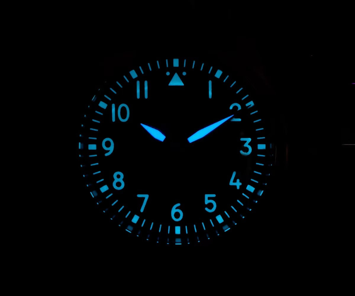 Cronos Pilot Flieger Watch 39mm VH31 Quartz Men’s Watch Stainless Steel Sapphire Crystal  L6057M