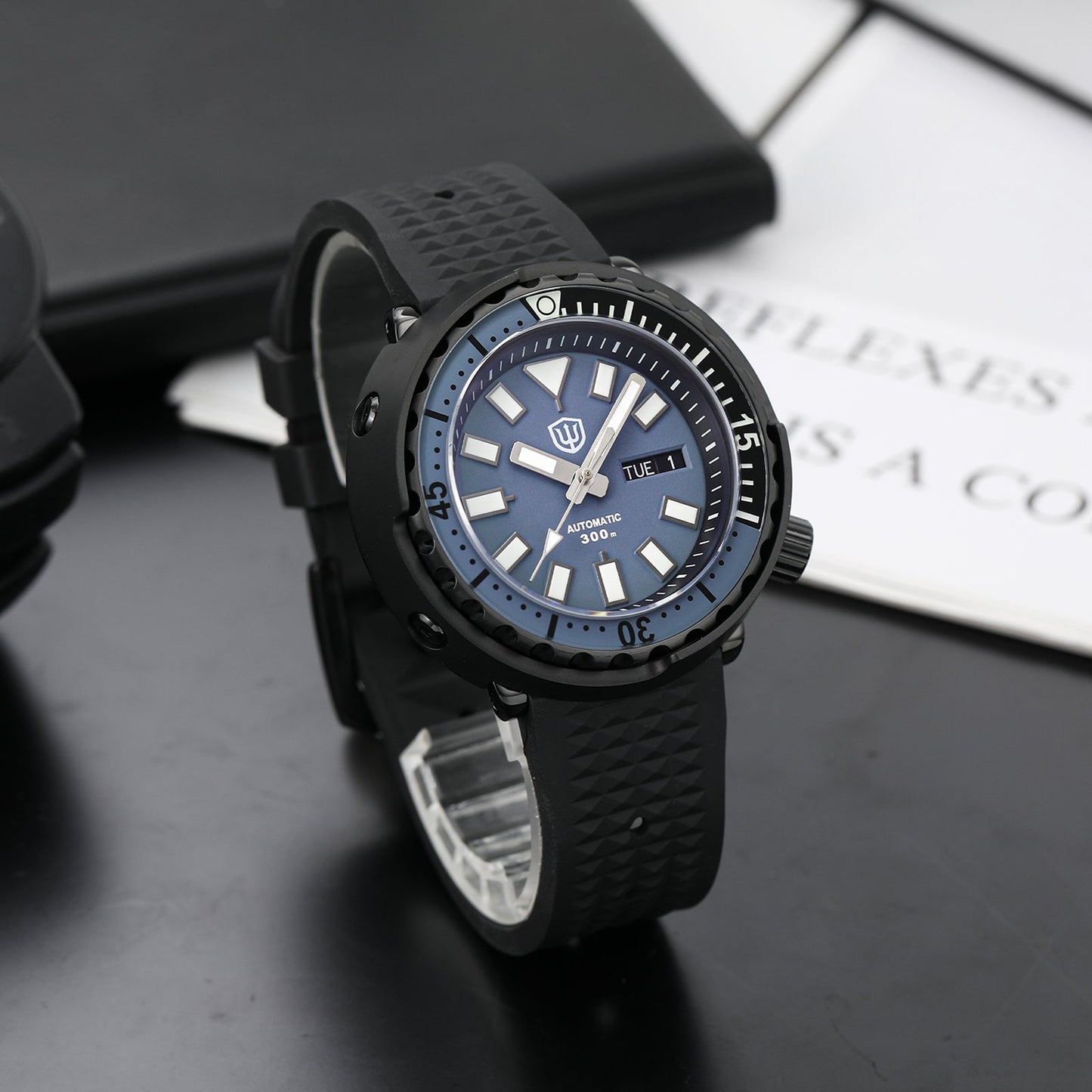 Watchdives PVD Coated Tuna Automatic Dive Watch