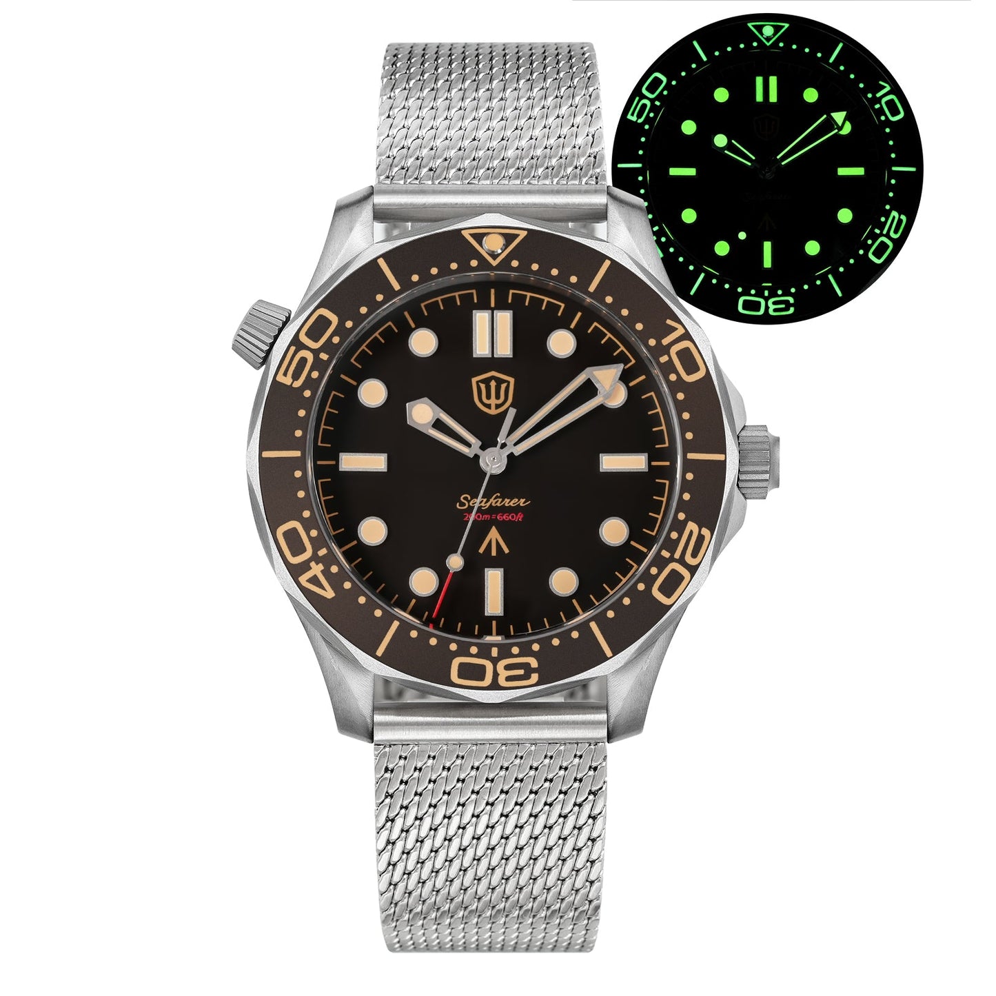 🔥EarlyBird🔥Seafarer WD007Q VH31 Titanium NTTD Dive Watch