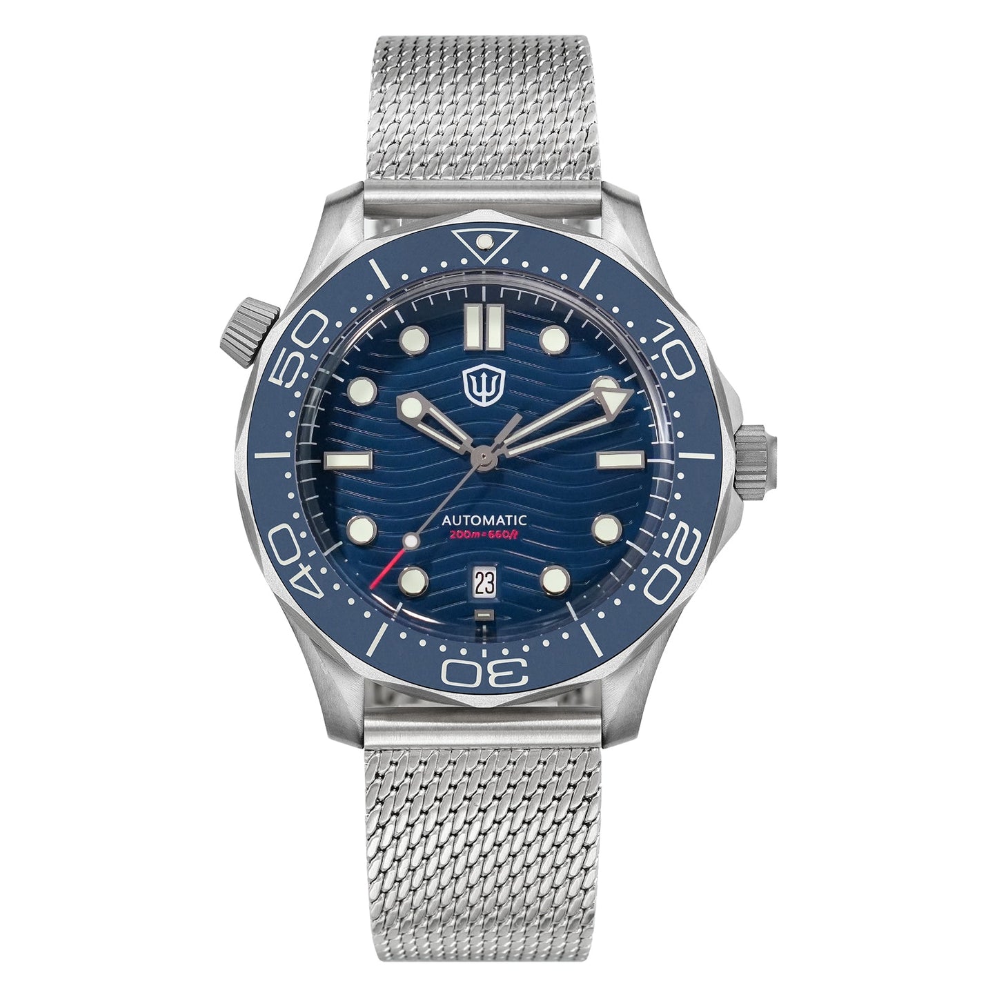 Watchdives WD007 Top Hat Sapphire PT5000 Titanium Dive Watch