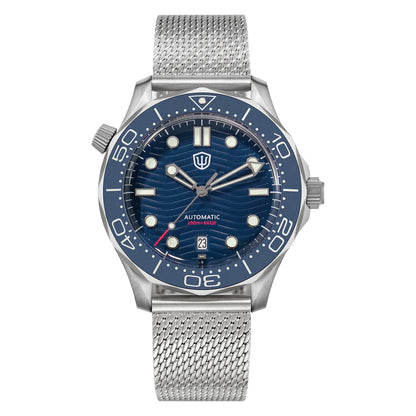Watchdives WD007 Top Hat Sapphire PT5000 Titanium Dive Watch