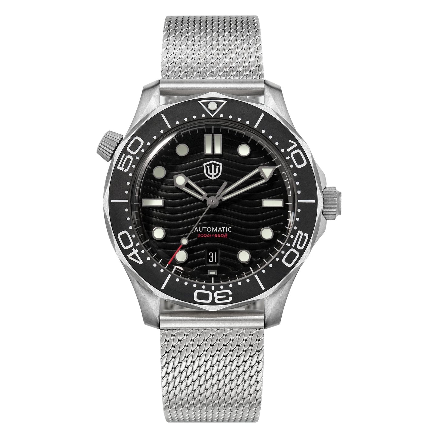 Watchdives WD007 Top Hat Sapphire PT5000 Titanium Dive Watch