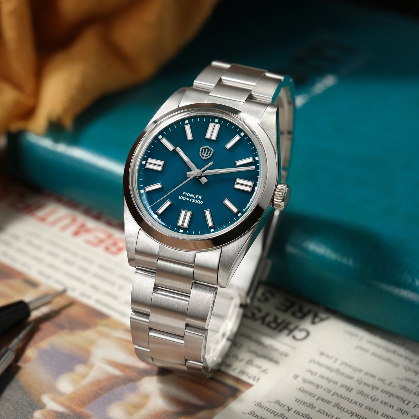 Watchdives WD1016B 37mm Pioneer VH31 Men Watch