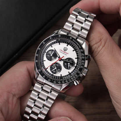 Watchdives 39mm VK63 Chronograph Watch WD1863 - Panda Collection