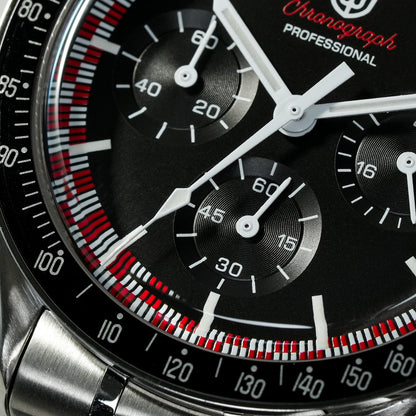 Watchdives 39mm VK63 Chronograph Watch WD1863 - Panda Collection