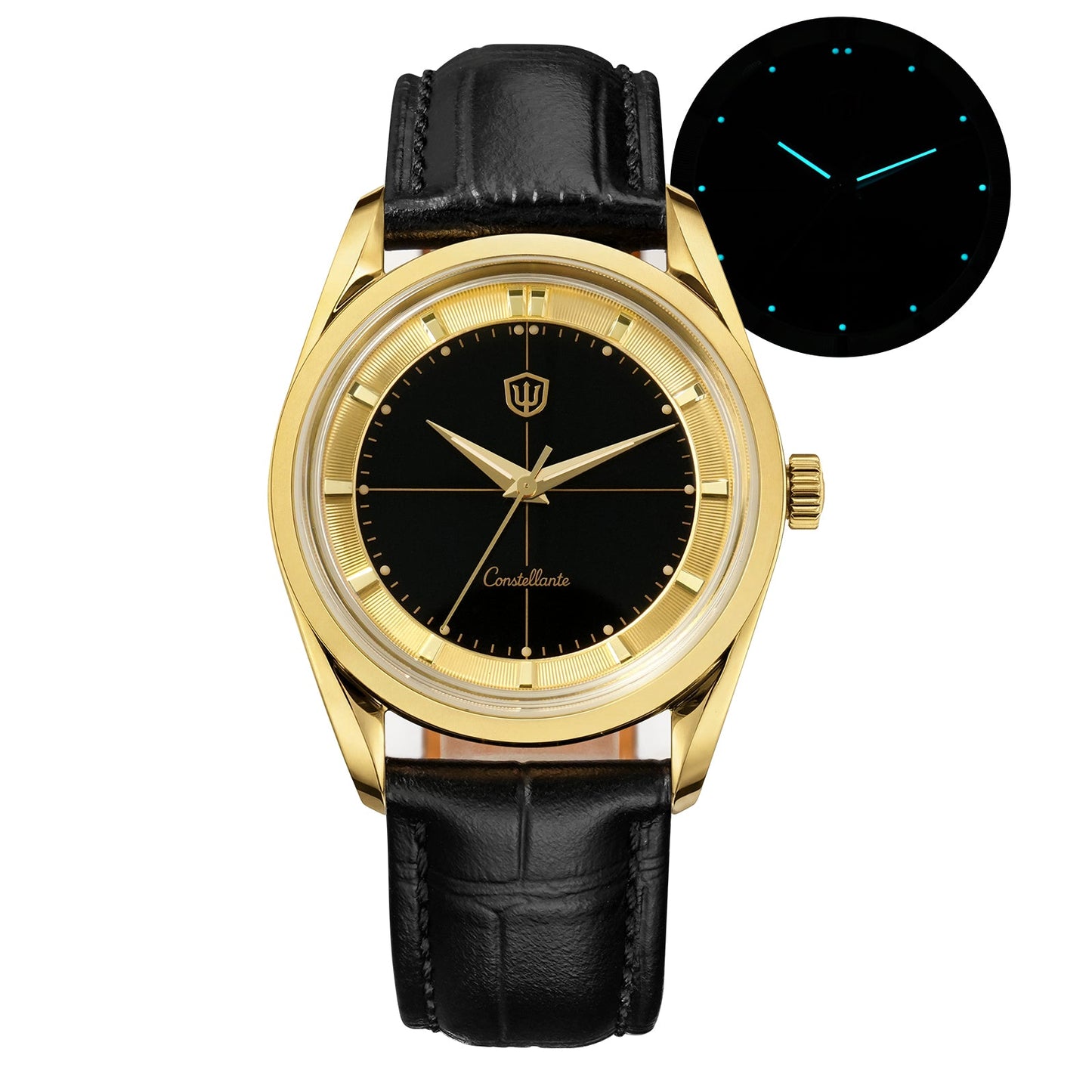 Watchdives WD1954 Arctic Classic 36mm VH31 – Gold Dial