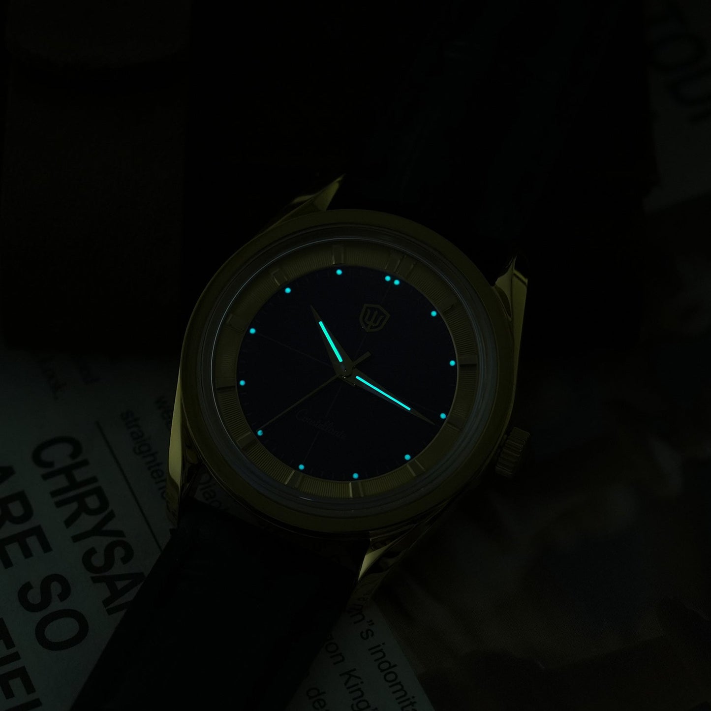 Watchdives WD1954 Arctic Classic 36mm VH31 – Gold Dial