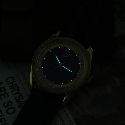 Watchdives WD1954 Arctic Classic 36mm VH31 – Gold Dial
