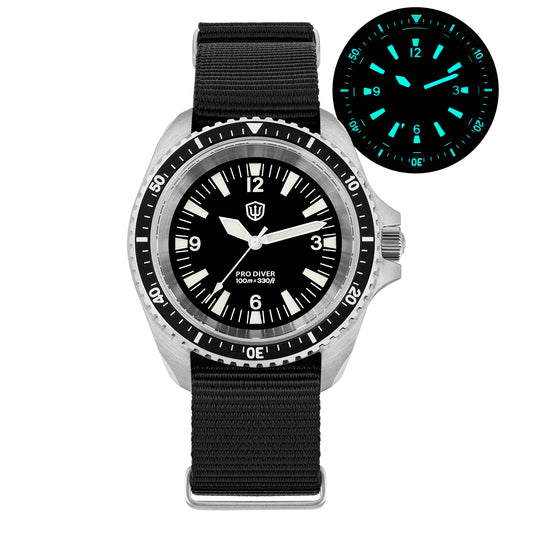 ★EU-Pre-Owned★Watchdives WD1980 VH31 Military Diver Watch V3