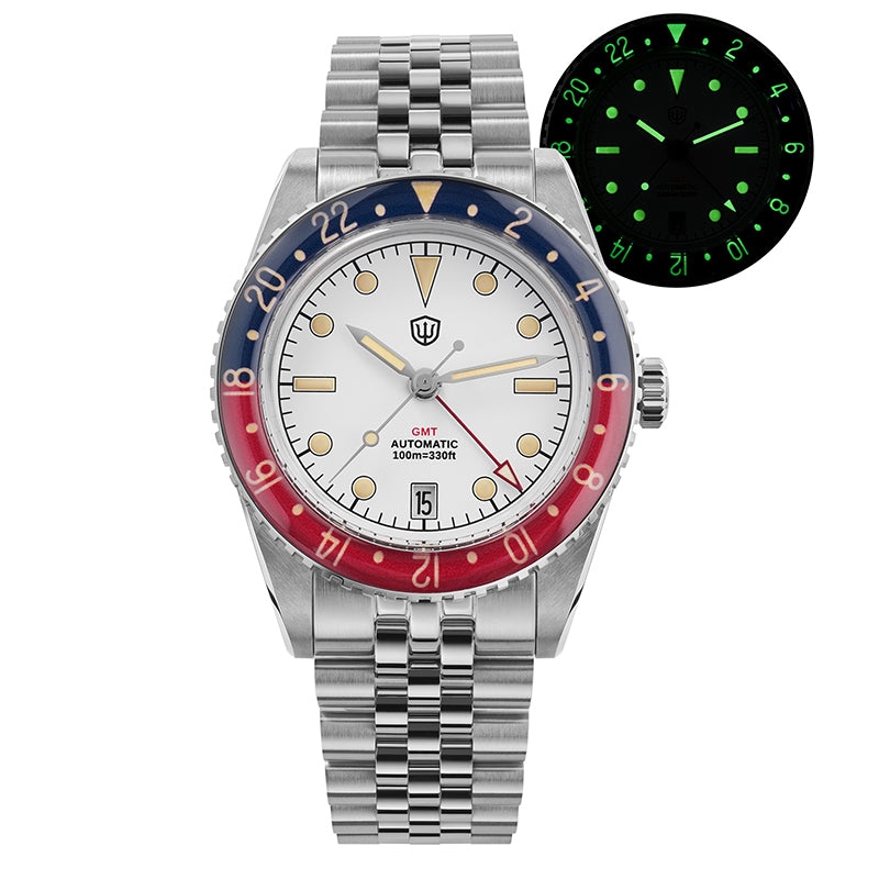 Watchdives WD6542 38mm GMT Men Watch