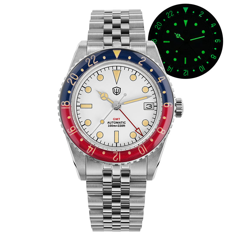 Watchdives WD6542 38mm GMT Men Watch