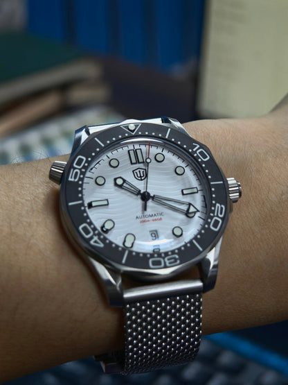 Watchdives WD007 Top Hat Sapphire PT5000 Titanium Dive Watch