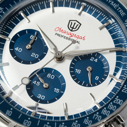 Watchdives 39mm VK63 Chronograph Watch WD1863 - Panda Collection