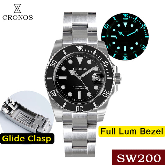 Cronos Water Ghost Luxury Dive Watch SW200 Movement L6005