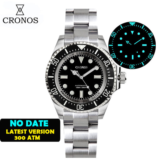 Cronos 44mm Sub Diver Watch L6009 - No Calendar