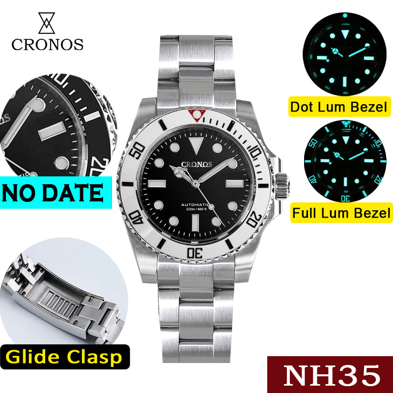 Cronos No Date NH35 Sub Diver Watch L6015