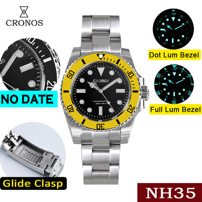 Cronos No Date NH35 Sub Diver Watch L6015