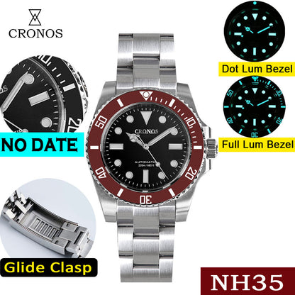 Cronos No Date NH35 Sub Diver Watch L6015